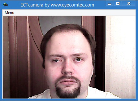 Image, acquired from external device with ECTCamera software
