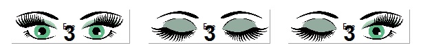 Images, shown to the user during automatic calibration