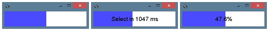 Text information of the progress bar