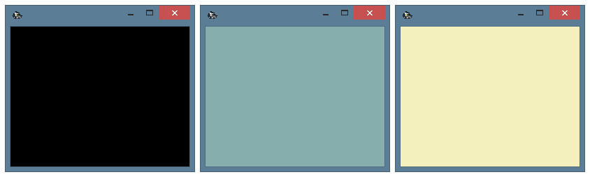 The user can select any background color for the current button window