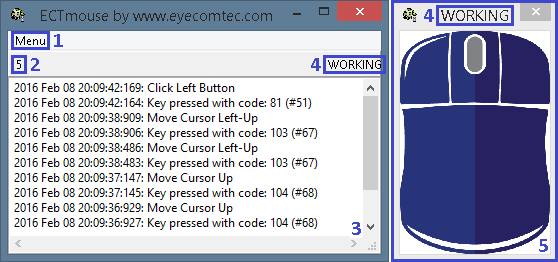 Main interface of the program