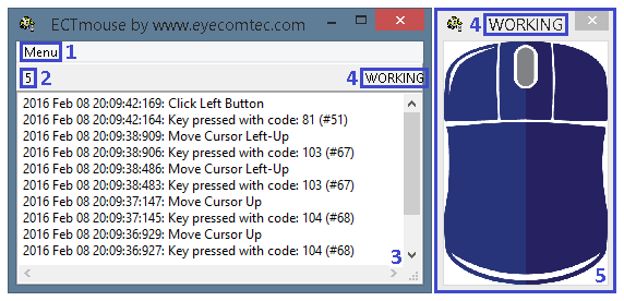 Main interface of the program