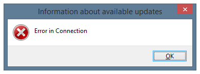 Program is unable to check for availability of updates