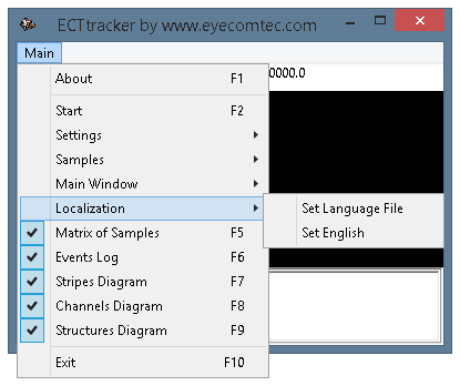 The 'Localization' submenu