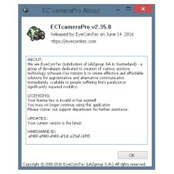 About window of the program
