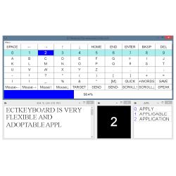 The program interface with the quick entry window (vocabulary)